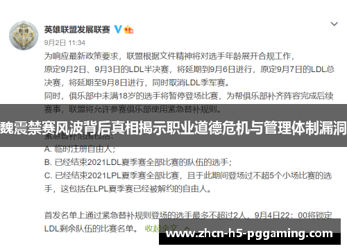 魏震禁赛风波背后真相揭示职业道德危机与管理体制漏洞